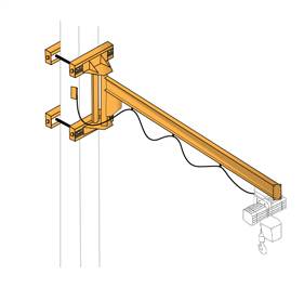 Nástenný otočný výložník s ručným otáčaním