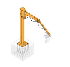 Kĺbový / kĺbový výložník / pantografový žeriav