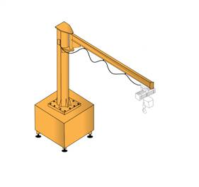Otočný výložník na stĺpe / so záťažou