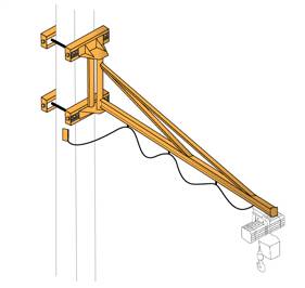 Nástenný otočný výložník